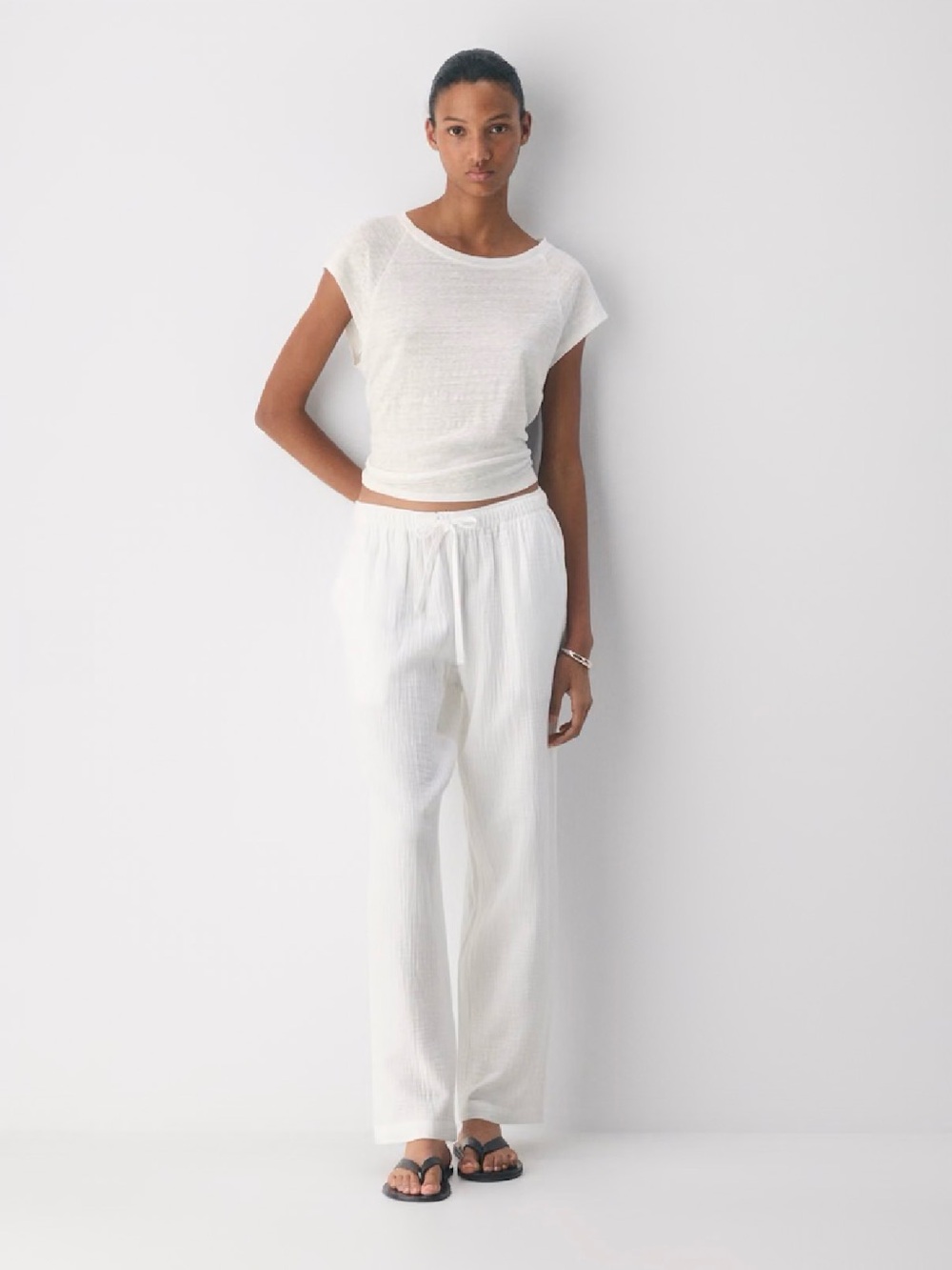 Little moon air plush cotton sail pants